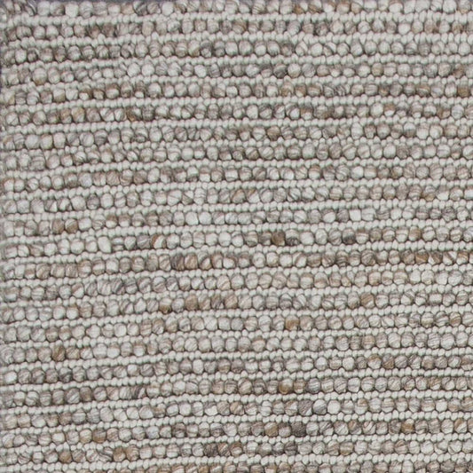 7' X 9' Natural Wool Hand Woven Area Rug
