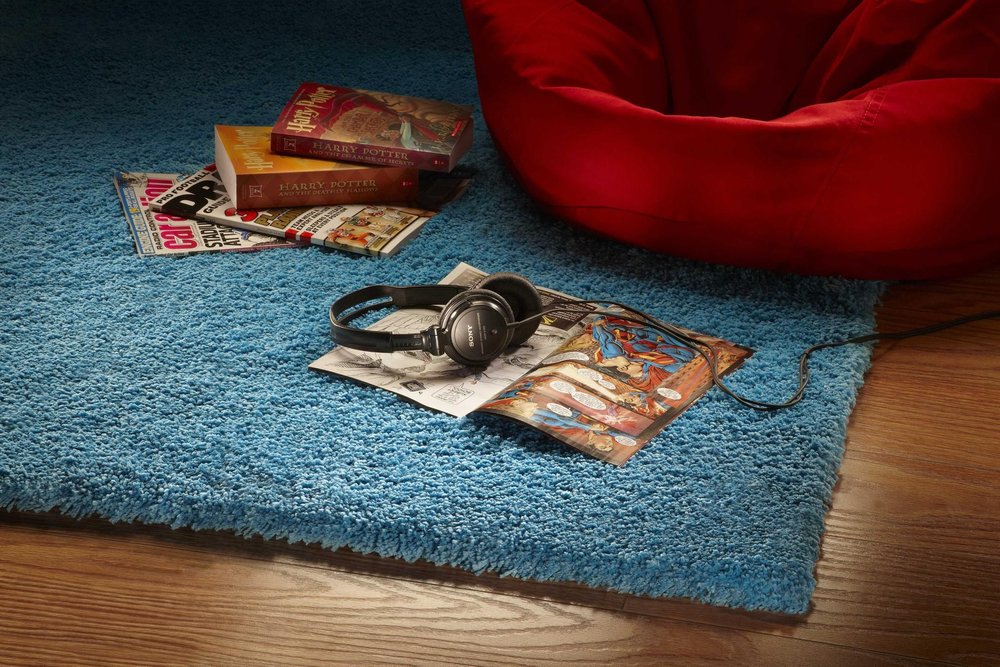 8' Blue Hand Woven Round Rug