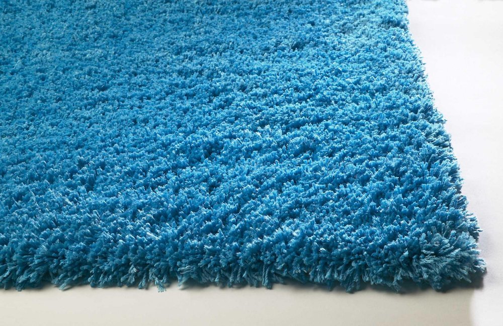 8' Blue Hand Woven Round Rug