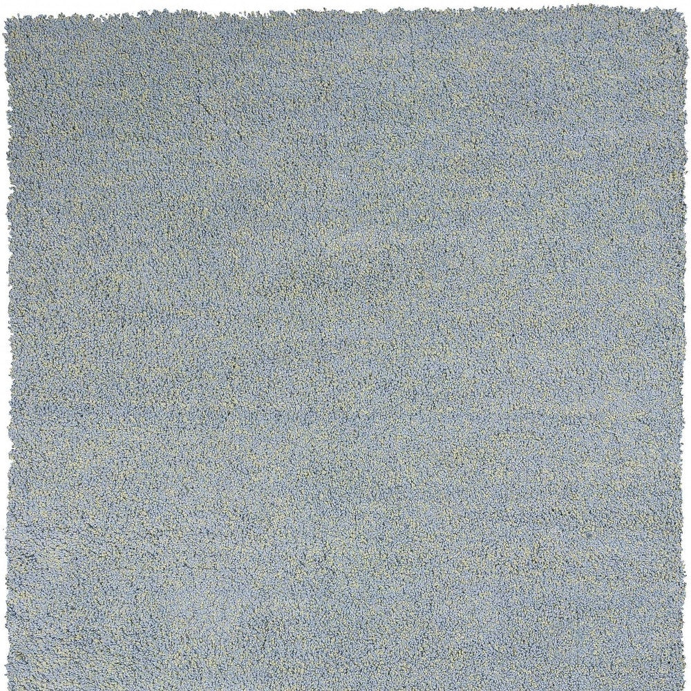 8' Blue Heather Indoor Shag Runner Rug