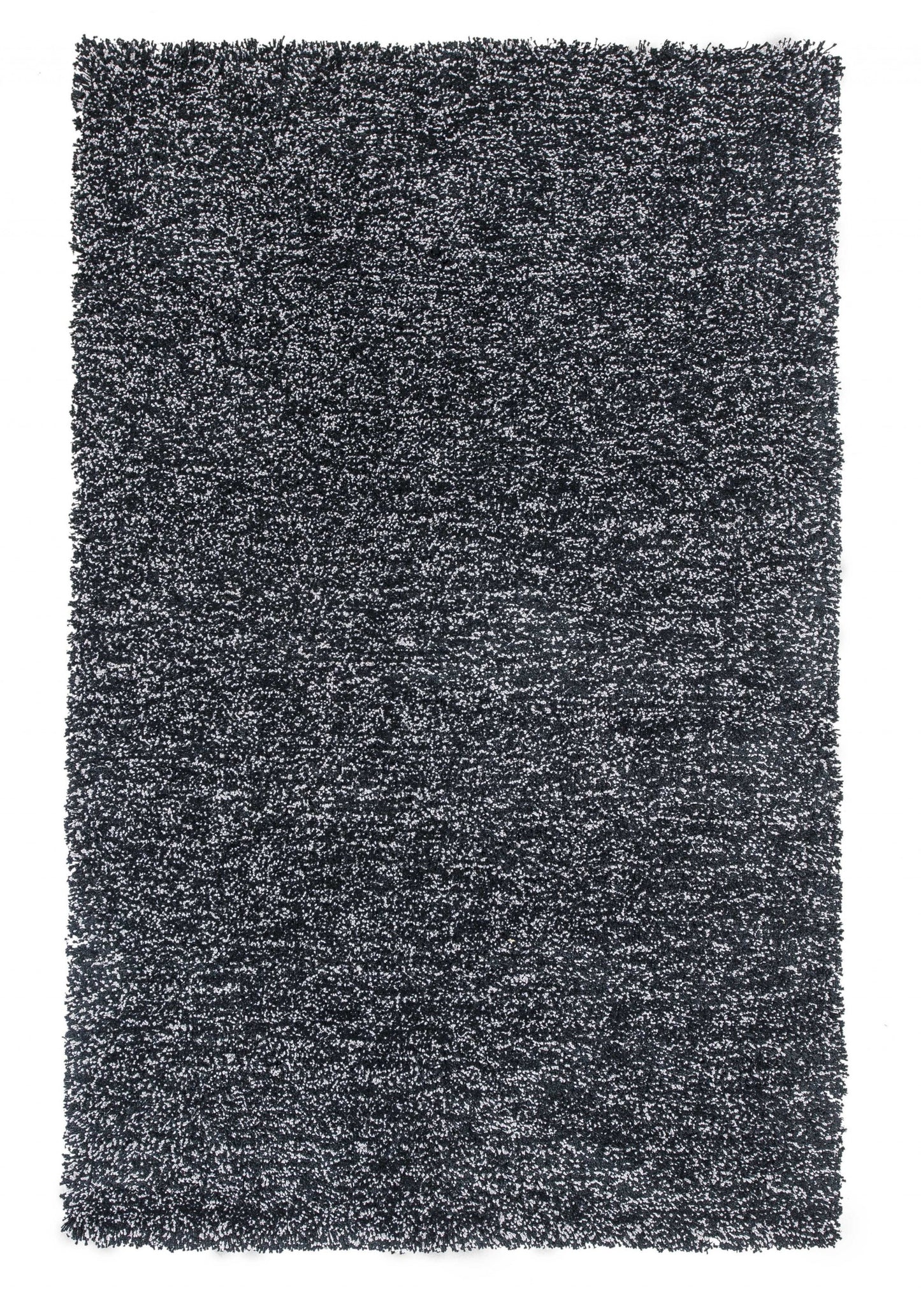 5' X 7' Black Heather Indoor Shag Rug