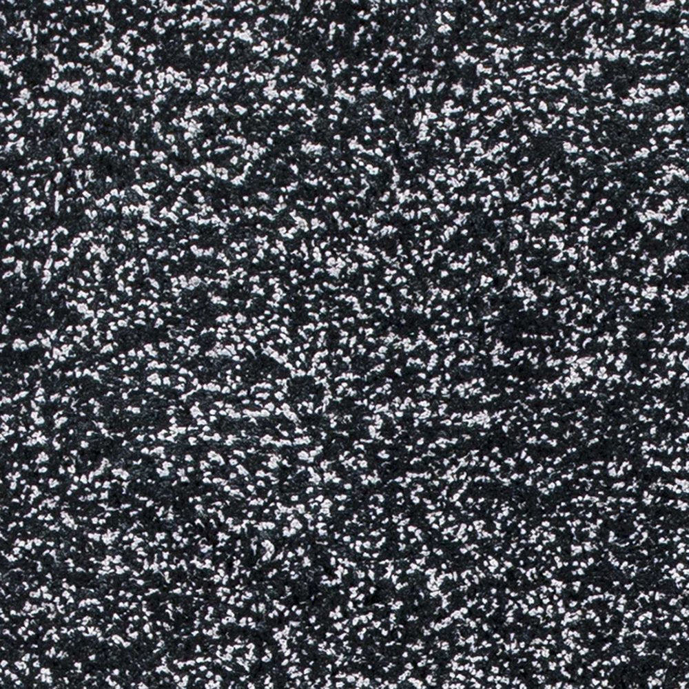 5' X 7' Black And White Shag Hand Woven Area Rug