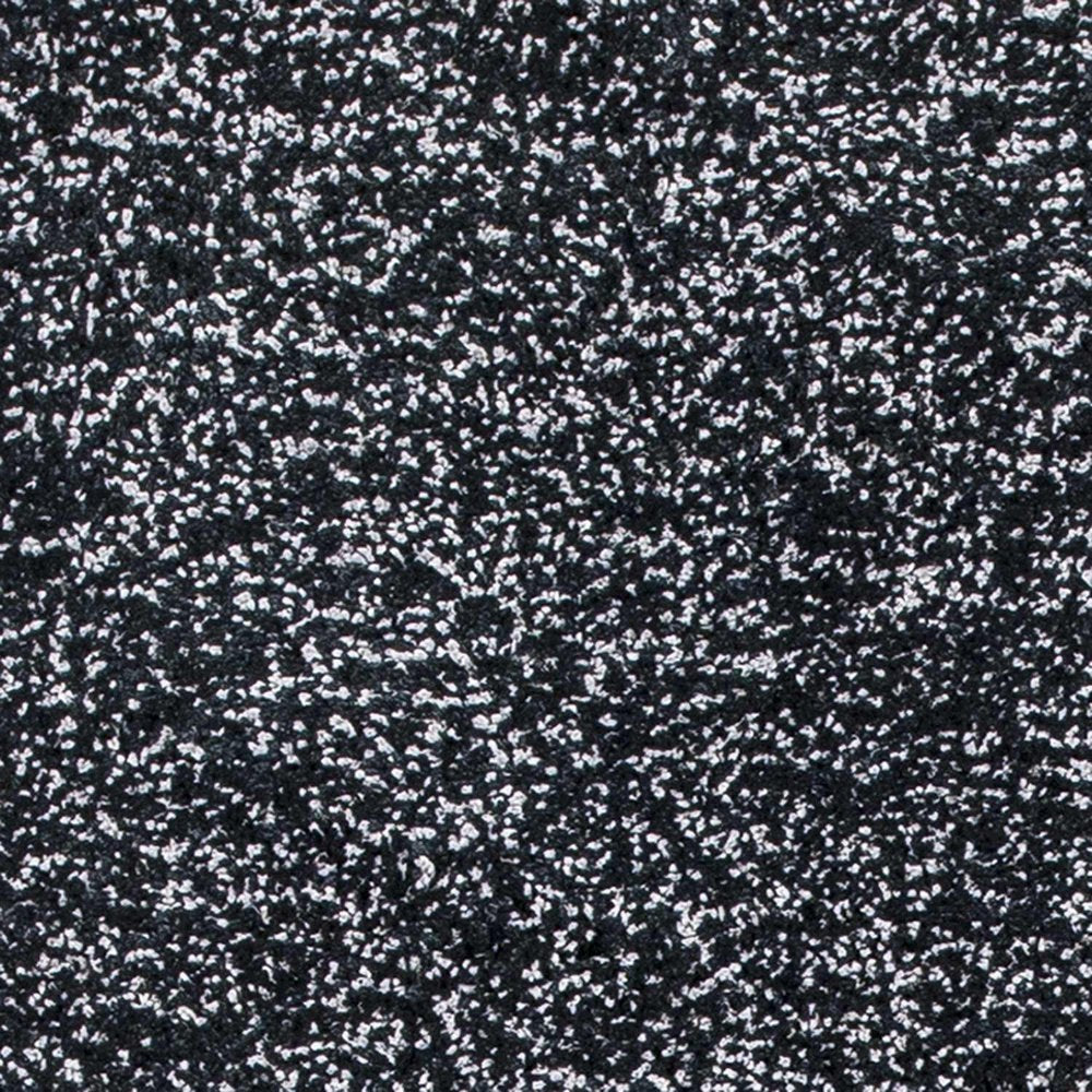 8' X 10' Black And White Shag Hand Woven Area Rug