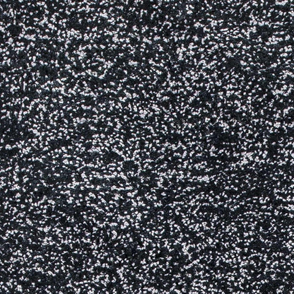 8' X 10' Black And White Shag Hand Woven Area Rug