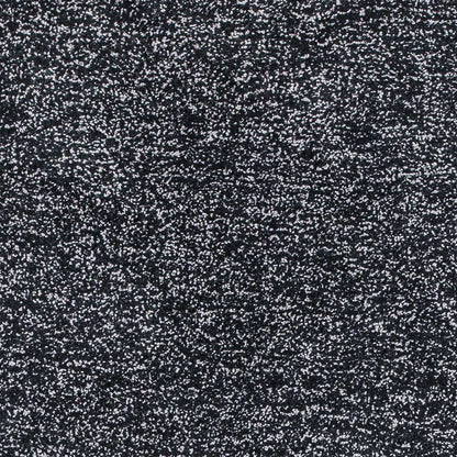5' X 7' Black And White Shag Hand Woven Area Rug