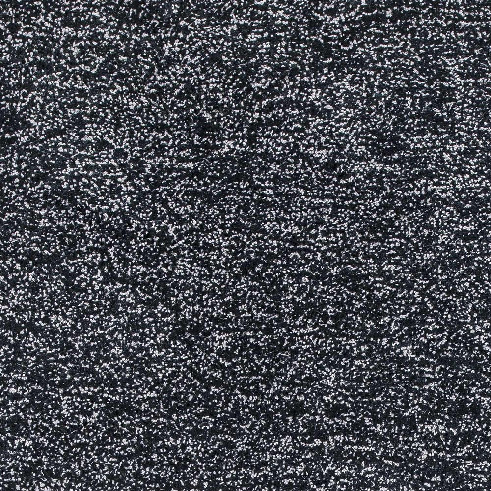 8' X 10' Black And White Shag Hand Woven Area Rug