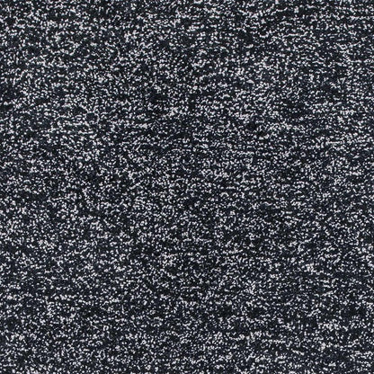 8' X 10' Black And White Shag Hand Woven Area Rug
