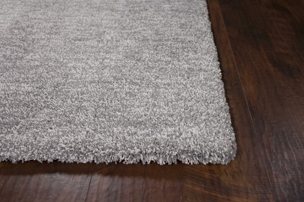 8' X 11' Gray Shag Hand Woven Area Rug