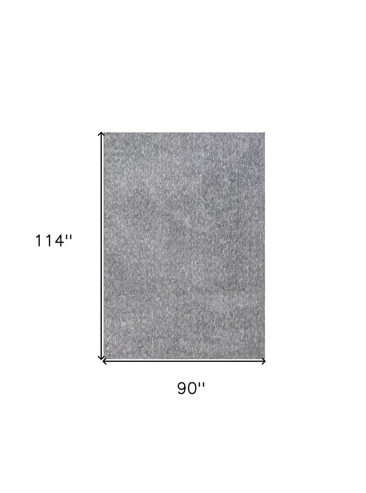 8' X 11' Gray Shag Hand Woven Area Rug