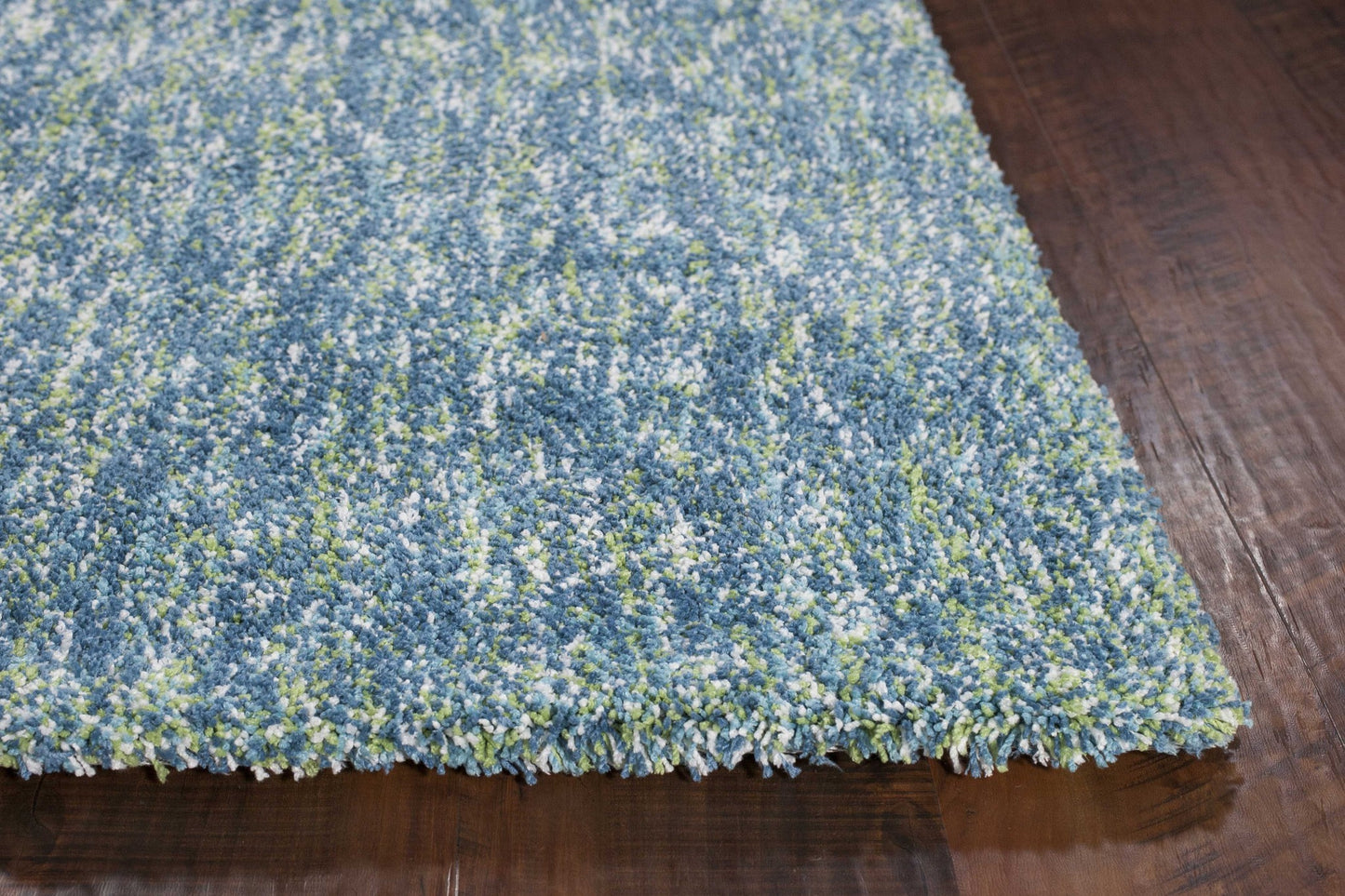 9' X 13' Blue and Beige Hand Woven Area Rug