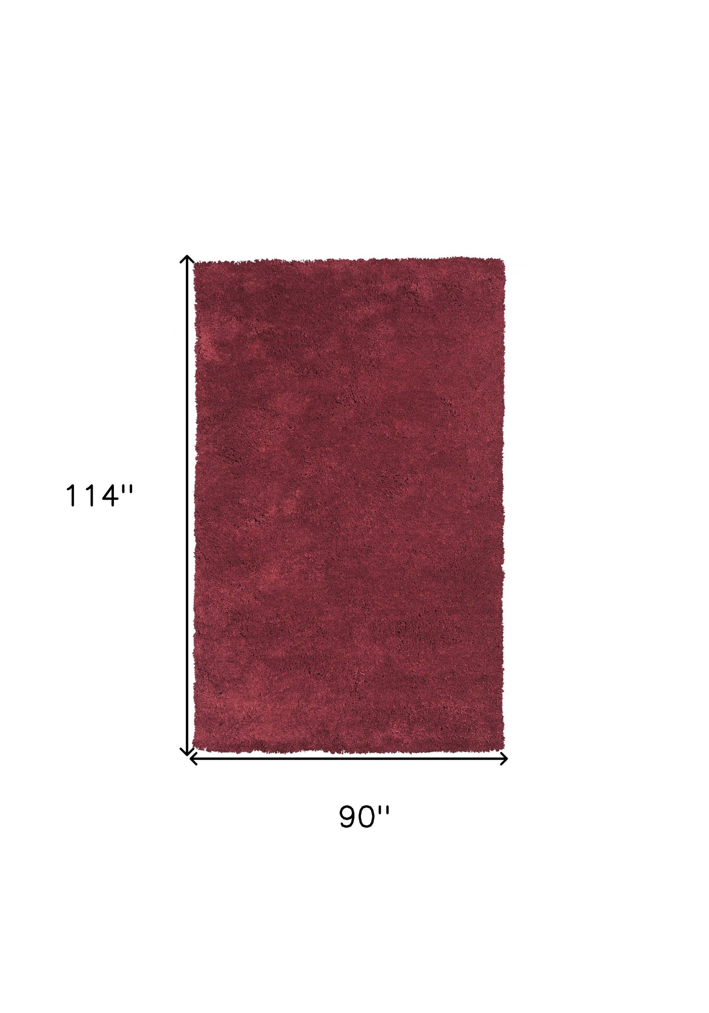 9' X 13' Polyester Red Area Rug