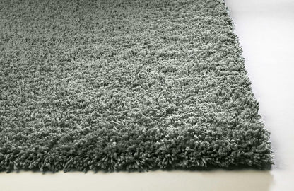 8' Slate Blue Hand Woven Round Rug