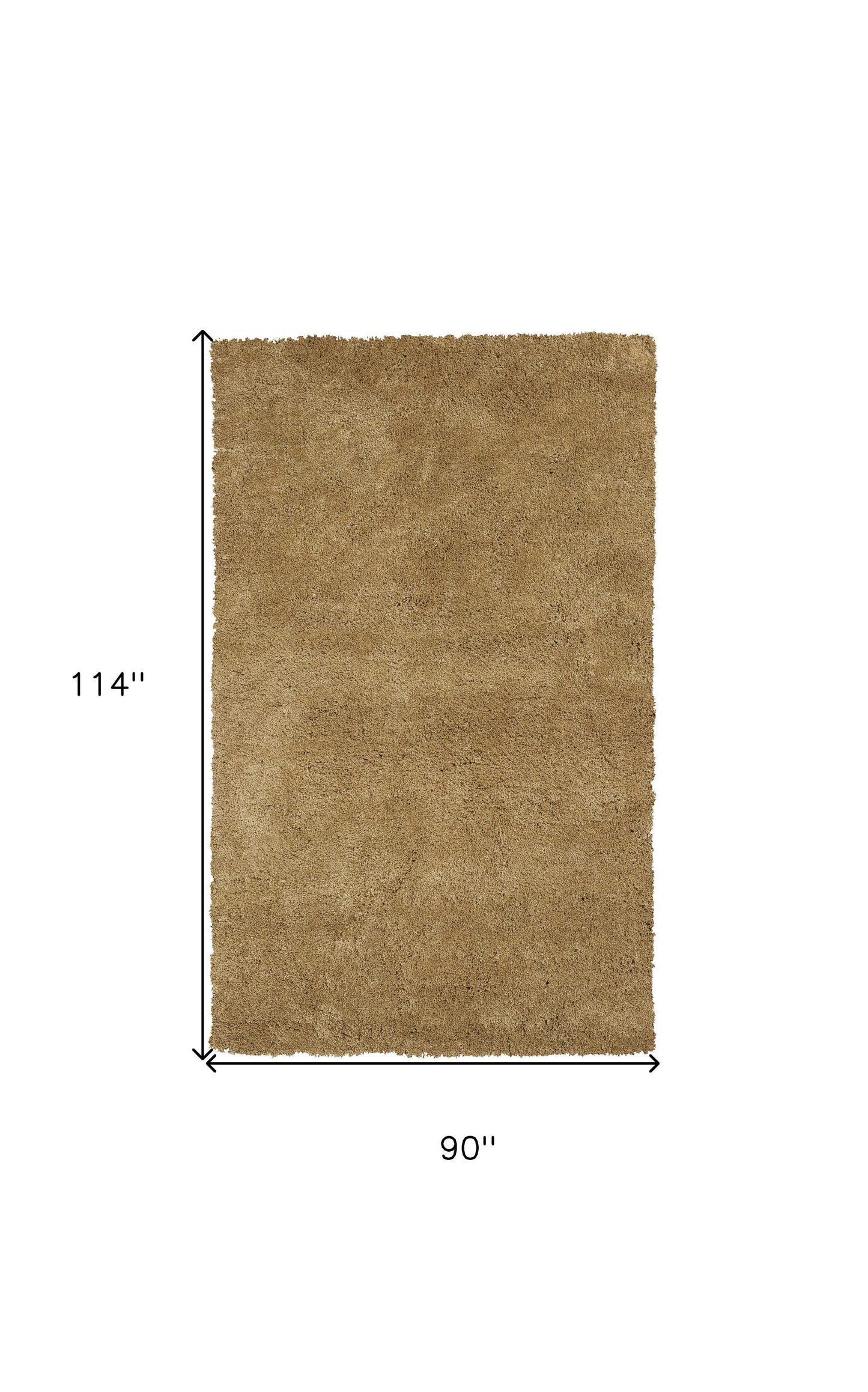 2' X 4' Polyester Gold Area Rug