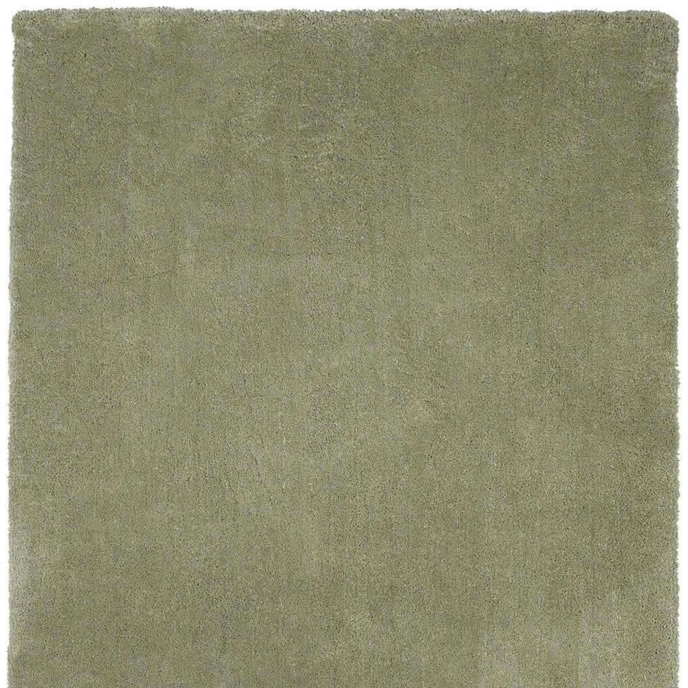 8' X 10' Sage Shag Hand Woven Area Rug