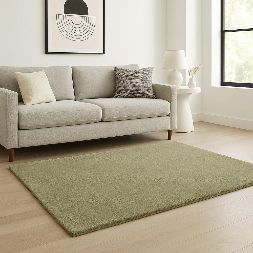 8' X 10' Sage Shag Hand Woven Area Rug