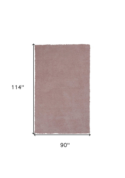 8' Rose Pink Indoor Shag Runner Rug