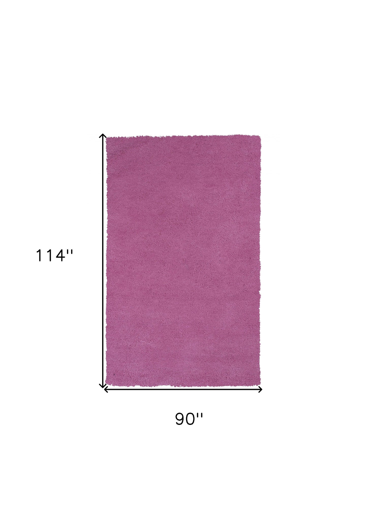 9' X 13' Polyester Hot Pink Area Rug