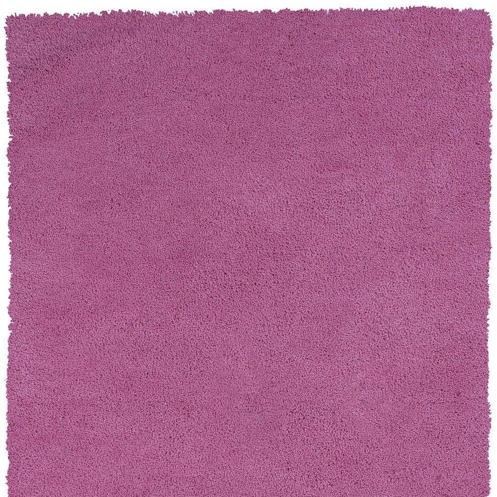 9' X 13' Polyester Hot Pink Area Rug