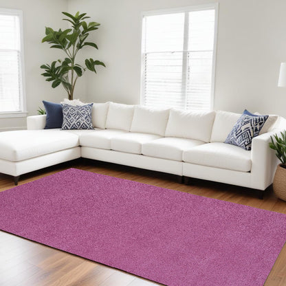 8' Hot Pink Plain Runner Rug