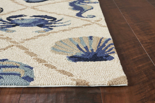 2' X 3' Beige Hand Tufted Area Rug