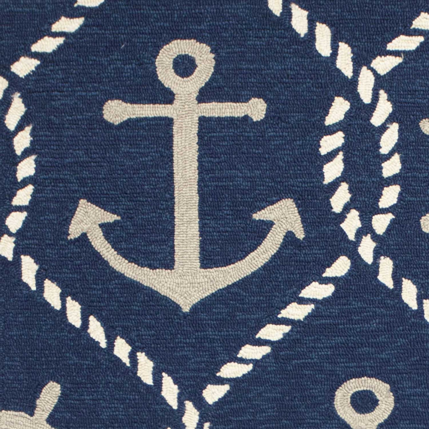 3' X 5' Navy Blue Hand Tufted Area Rug