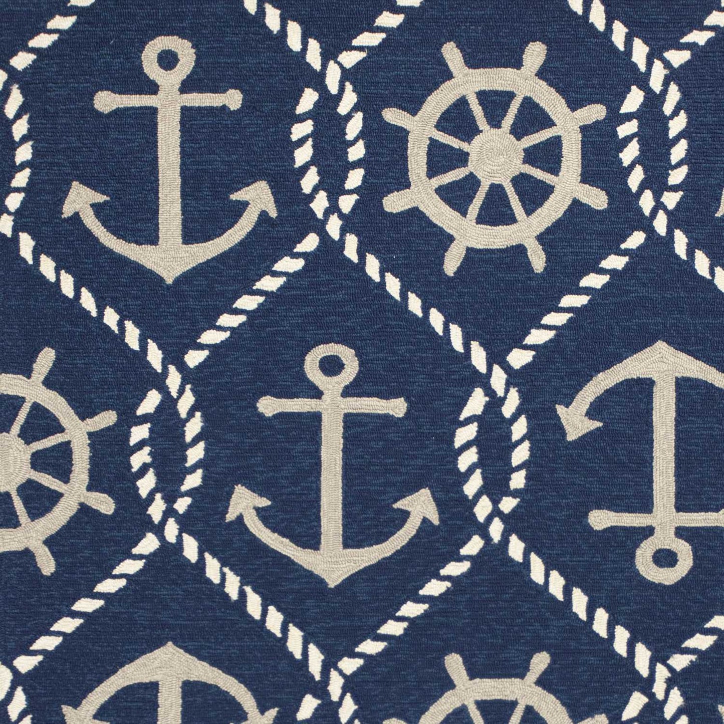 3' X 5' Navy Blue Hand Tufted Area Rug