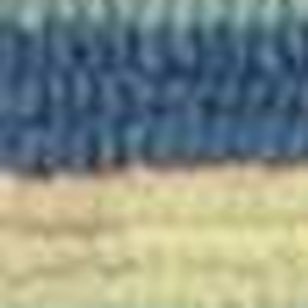 8'X10' Ocean Blue Hand Hooked Uv Treated Awning Stripes Indoor Outdoor Area Rug