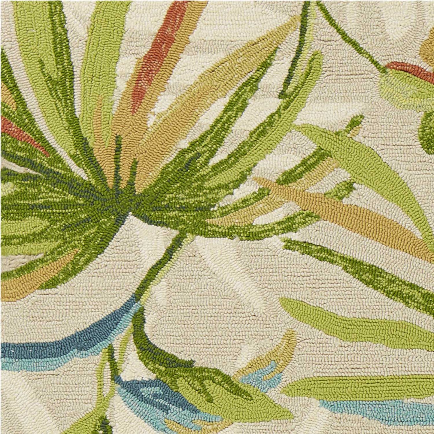 3' X 5' Sand Tropical Botanical Hand Tufted Area Rug