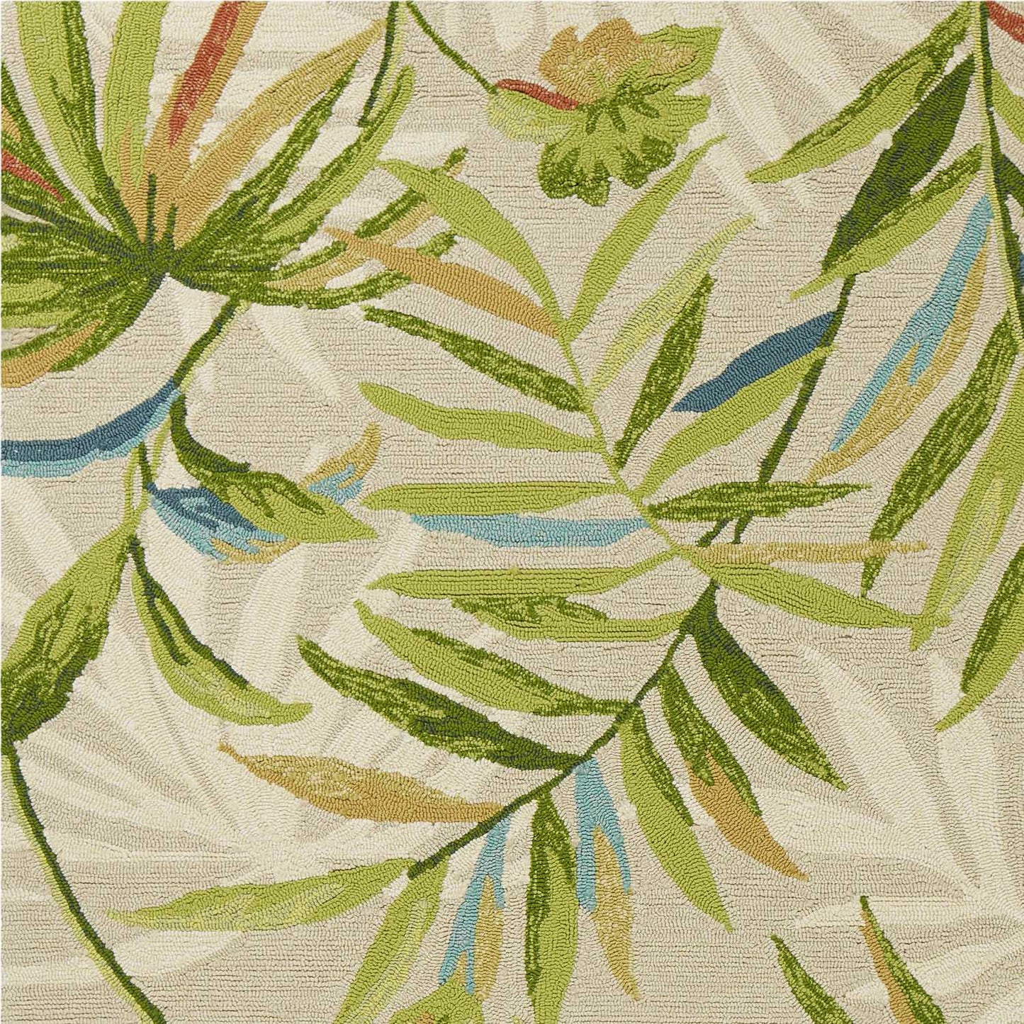 3' X 5' Sand Tropical Botanical Hand Tufted Area Rug