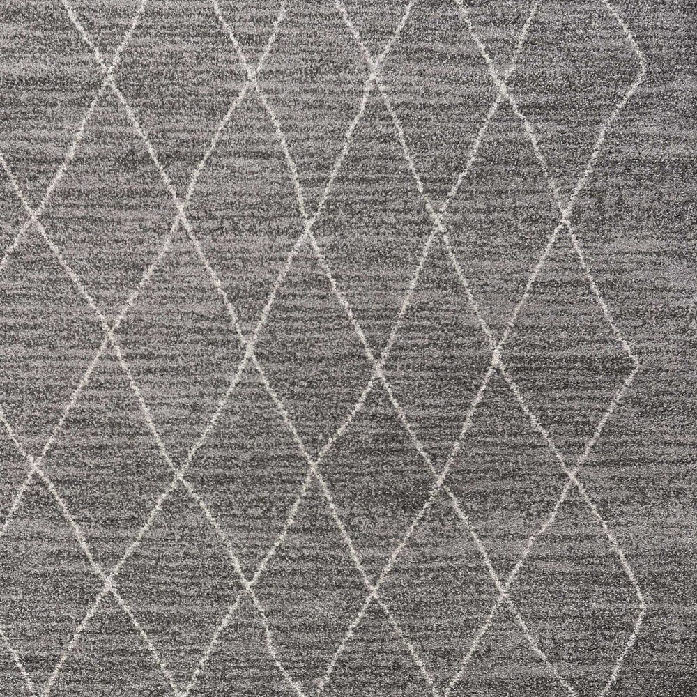 5' X 8' Grey Geometric Diamond Indoor Area Rug