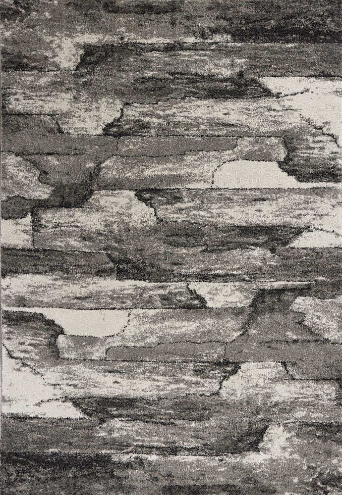 8' x 11' gray abstract area rug