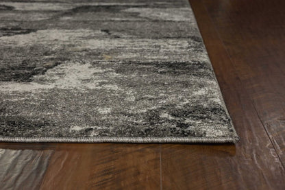 8' X 11' Gray Abstract Area Rug