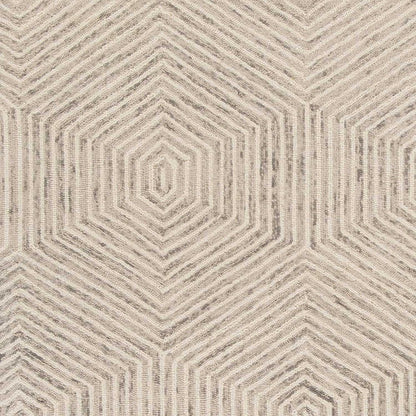 8' X 10' Sand And Beige Wool Geometric Hand Tufted Area Rug