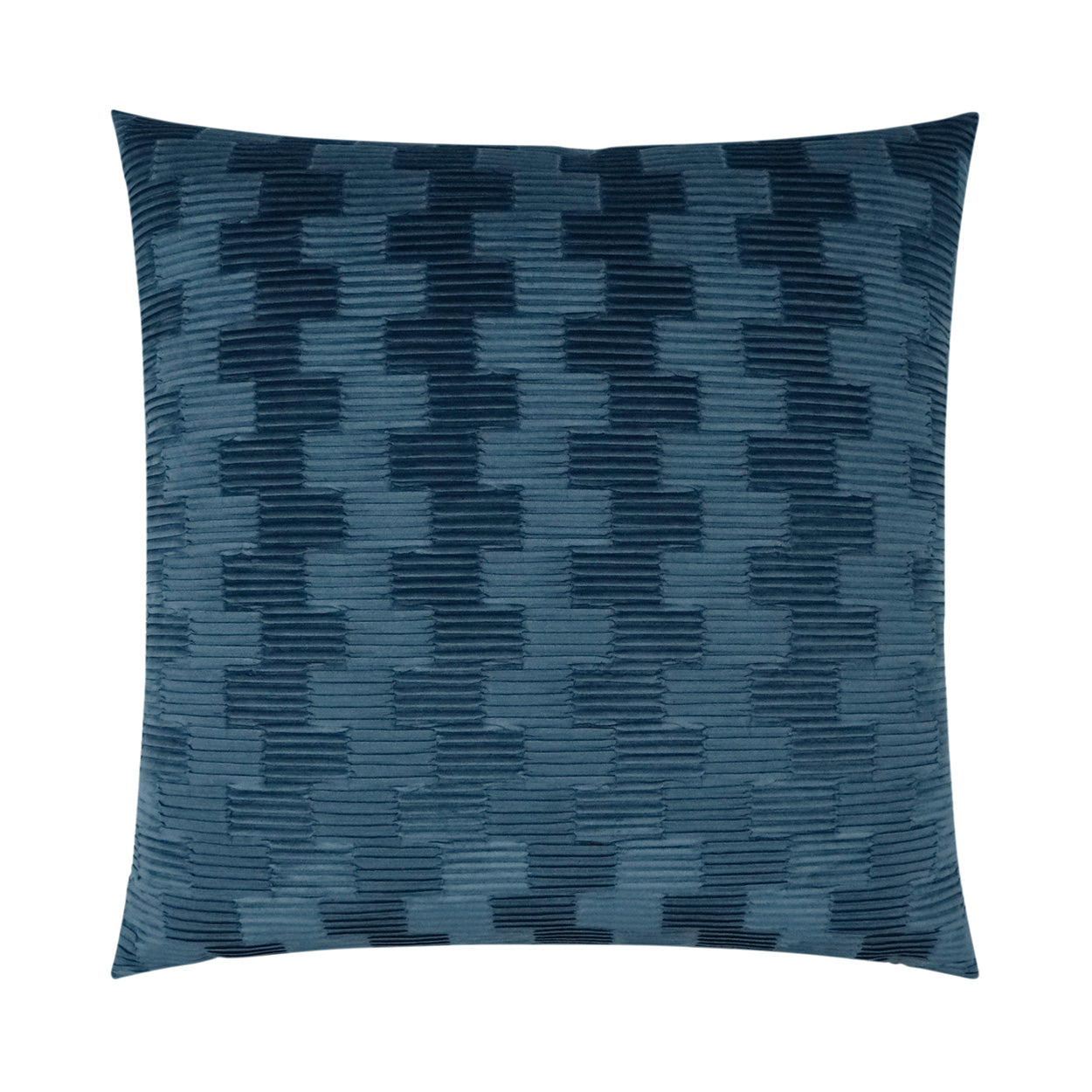 D.V. KAP HOME   24" x 24" Treble Pillow - Blue Solid, Textured    - 3500-B-2424