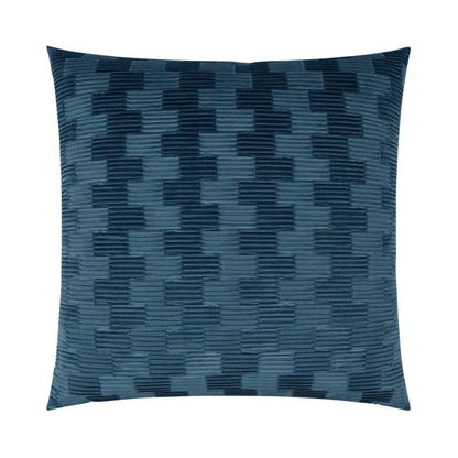D.V. KAP HOME   24" x 24" Treble Pillow - Blue Solid, Textured    - 3500-B-2424