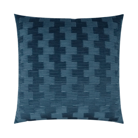 D.V. KAP HOME   24" x 24" Treble Pillow - Blue Solid, Textured    - 3500-B-2424