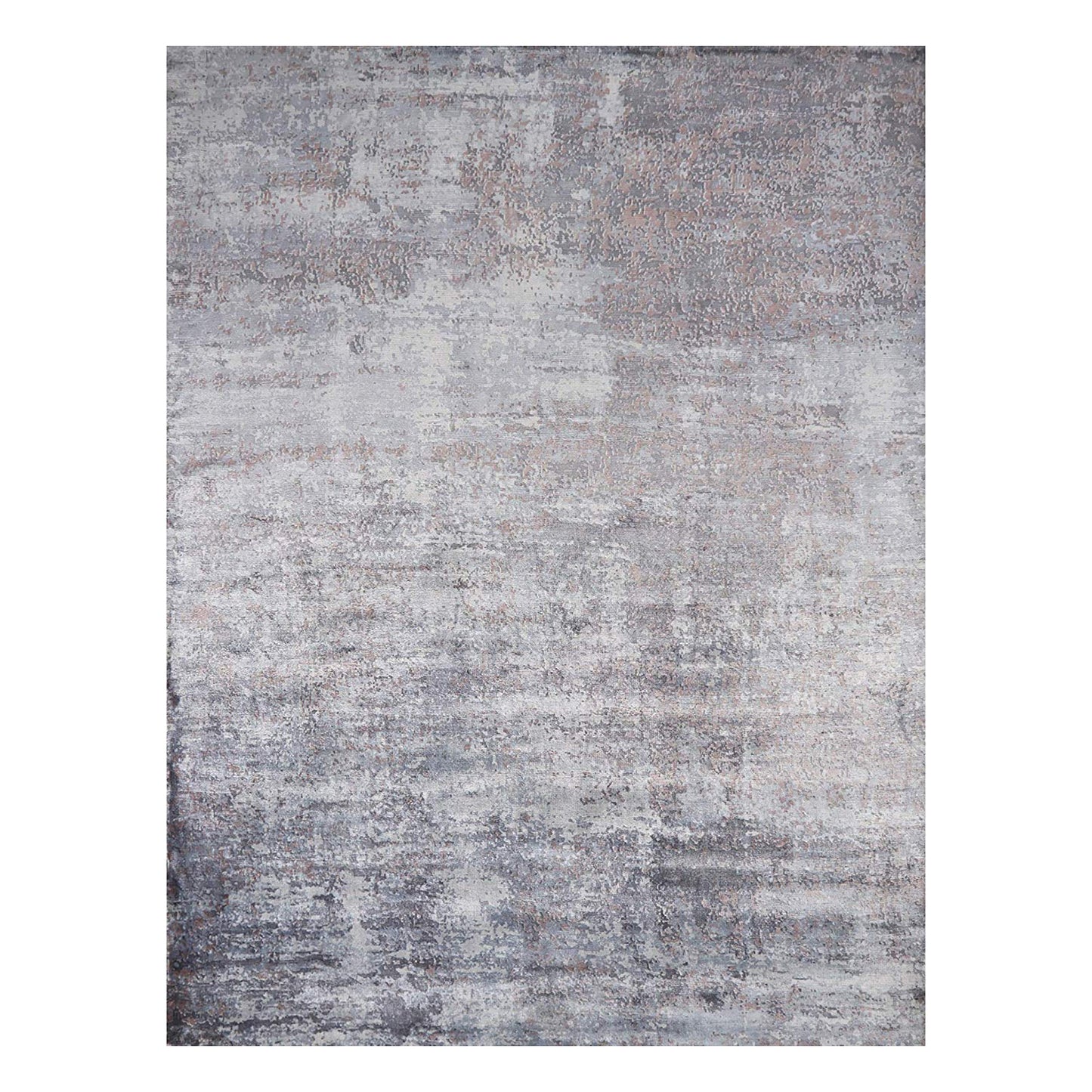 9' x 12' Gray Abstract Hand Loomed Area Rug