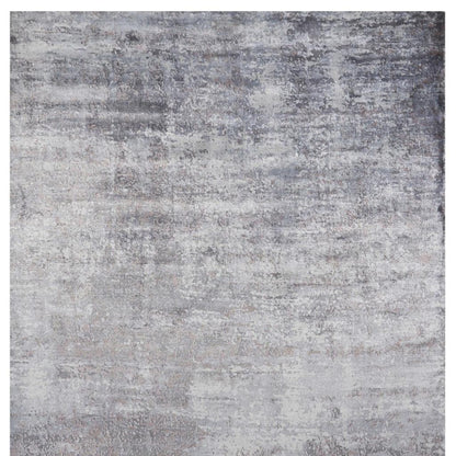 5' X 7' Slate Gray And Dark Gray Abstract Hand Loomed Area Rug