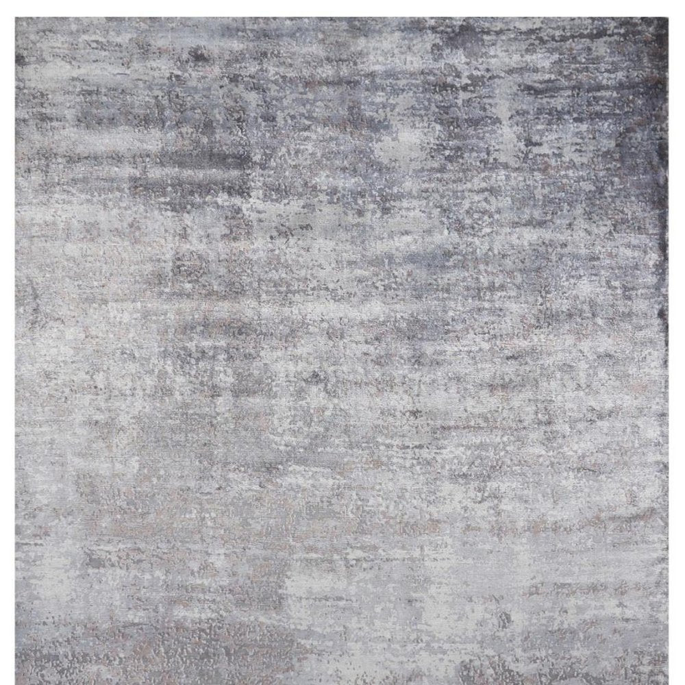 5' X 7' Slate Gray And Dark Gray Abstract Hand Loomed Area Rug