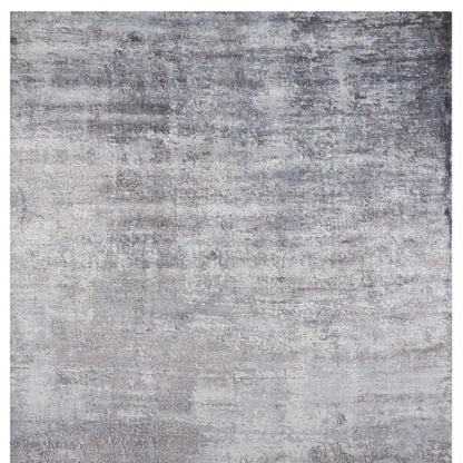 5' X 7' Slate Gray And Dark Gray Abstract Hand Loomed Area Rug