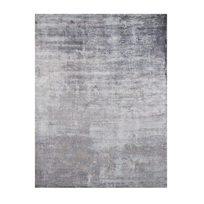 5' X 7' Slate Gray And Dark Gray Abstract Hand Loomed Area Rug