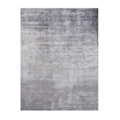 5' X 7' Slate Gray And Dark Gray Abstract Hand Loomed Area Rug