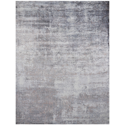 5' X 7' Slate Gray And Dark Gray Abstract Hand Loomed Area Rug