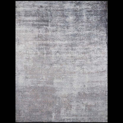 5' X 7' Slate Gray And Dark Gray Abstract Hand Loomed Area Rug