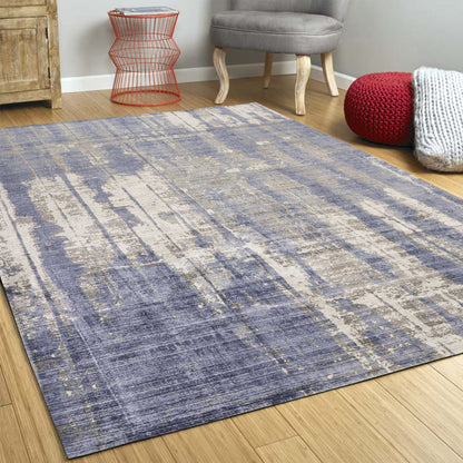 9' X 13' Gray And Ivory Abstract Hand Loomed Area Rug