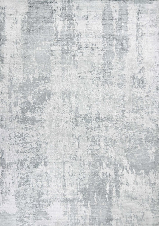 5' X 7' Dark Gray And Light Gray Abstract Hand Loomed Area Rug