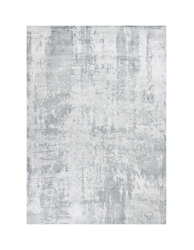 5' X 7' Dark Gray And Light Gray Abstract Hand Loomed Area Rug