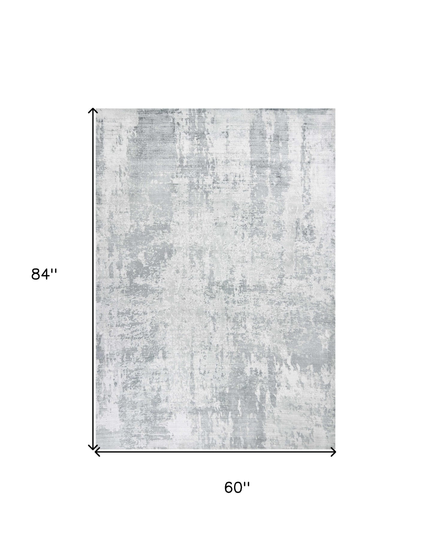 8' X 10' Dark Gray And Light Gray Abstract Hand Loomed Area Rug