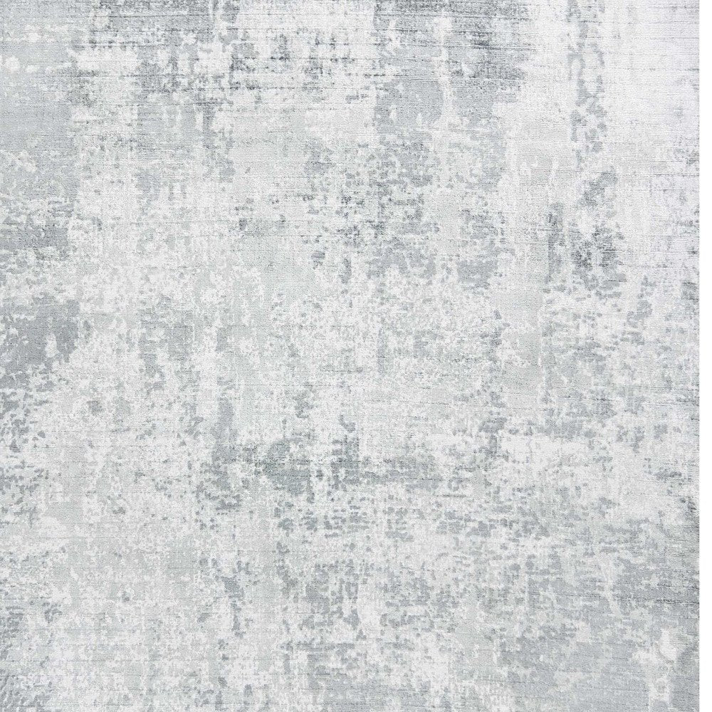 8' X 10' Dark Gray And Light Gray Abstract Hand Loomed Area Rug