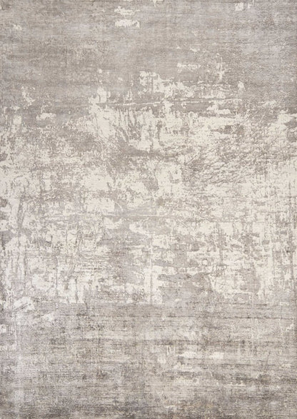 5' X 7' Beige And Ivory Abstract Hand Loomed Area Rug